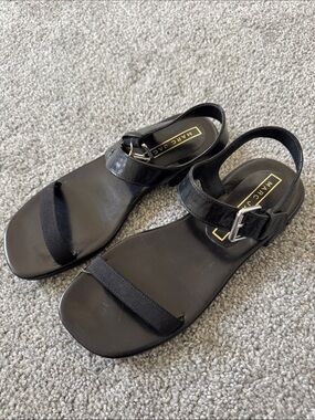 Marc Jacobs Black Minimalist Slingback Sandals